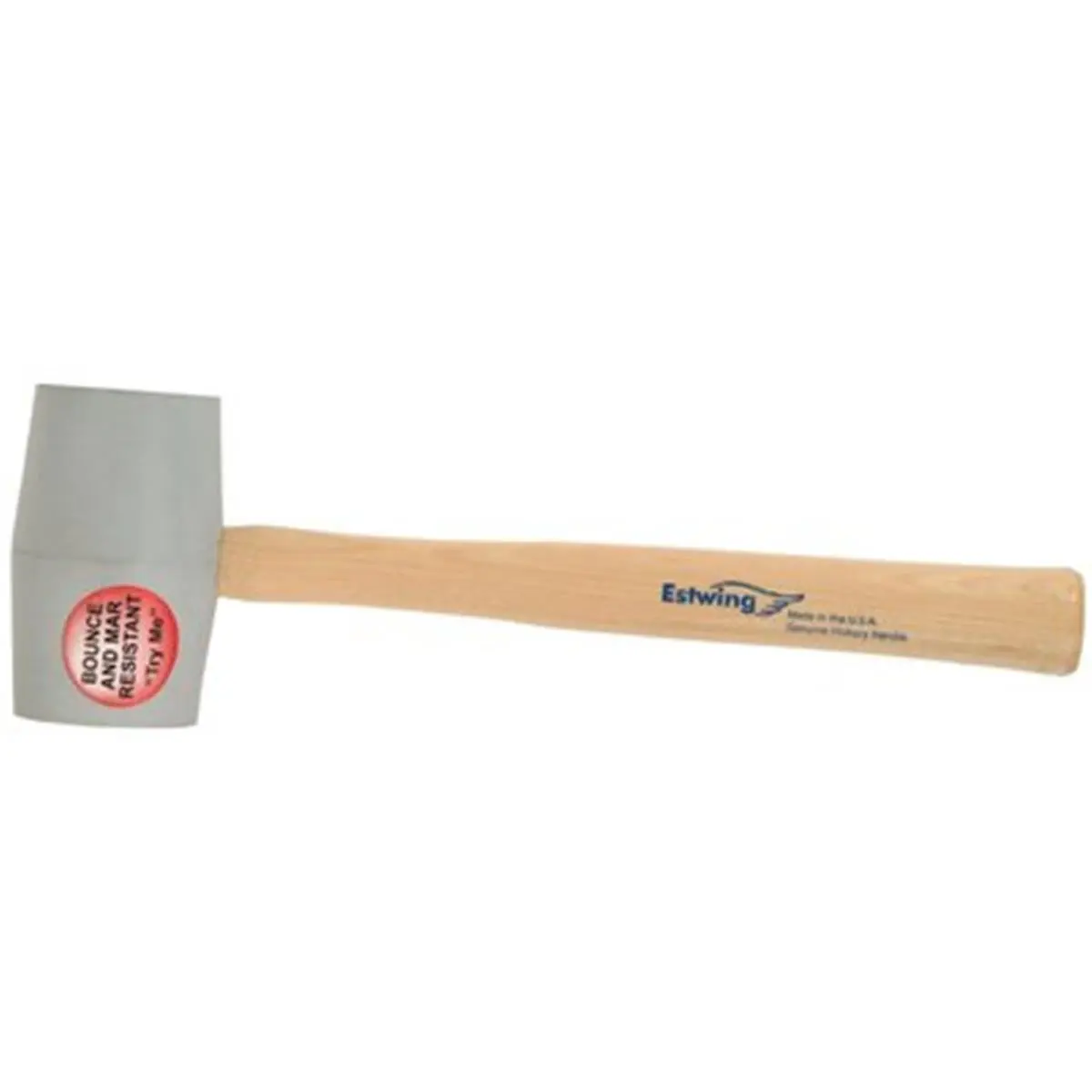 Estwing 18oz Non-Marring Deadhead Rubber Mallet, Straight Handle Hand Tool, Hardware Hammer, Model 268-DH-18N 31701