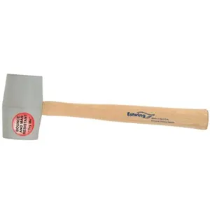 Estwing Non-Marring Deadhead Rubber Head Mallet, 18oz Surface Safe, Straight Handle, Model 268-DH-18N, Part Number 31701