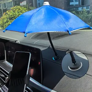 Bendable Phone Umbrella Sun Shade - Magnetic & Clip Mount, UV Protection Waterproof, Compact Easy Install for Outdoor Riding Navigation