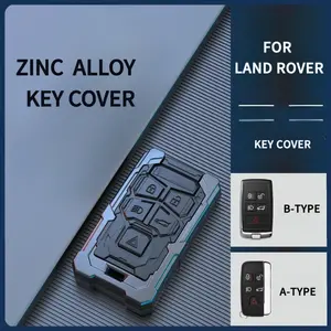 Luxury Zinc Alloy Key Fob Cover, Key Fob Protector, Key Fob Shell for Land Rover Jaguar Range Rover Sport, Full Protection Car Key Case for 2021-2022 Models, Car Key Holder, Car Key Accessory