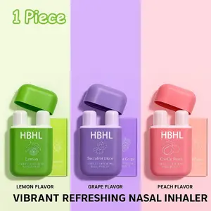 🍑 Aesthetic Pocket Gadget | HBHL Chi Chi Peach Nasal Inhaler | Cute Pastel Aromatherapy Sniffer | Lemon Flavor
