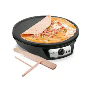 Premium Detachable Electric Crepe Maker – 12-Inch Nonstick Griddle with Adjustable Temperature Control & Easy-to-Clean Design