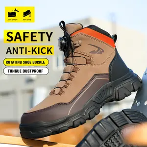 HIWELL Welding Work Boots for Men Slip on Steel Toe Shoes for Men Indestructible Steel Toe Boots Welder Men's Work Shoes Fireproof Safety Footwear for Construction Men's Work & Safety Footwear