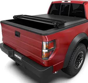 OEDRO Soft Quad Fold Tonneau Cover Truck Bed Covers Compatible with 2009-2014 Ford F-150 F150 5.5ft Bed