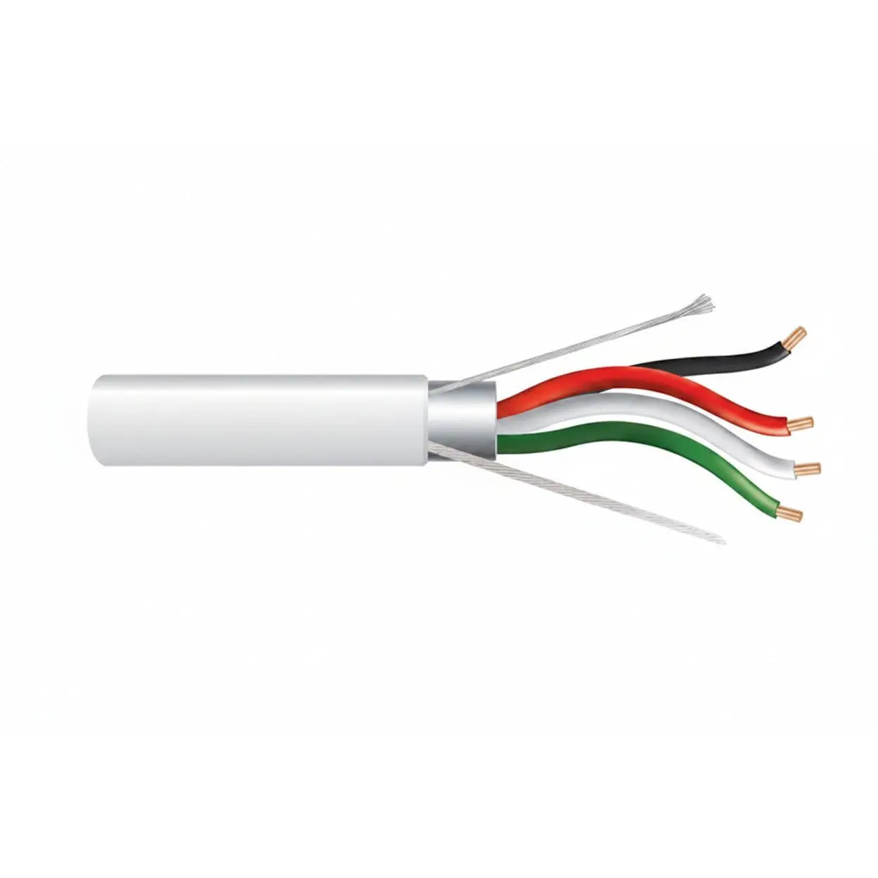32041112 22/4 Stranded Shielded Cable, Plenum, CMP, FT6, 1000' (304.8 m) Pull Box, Natural