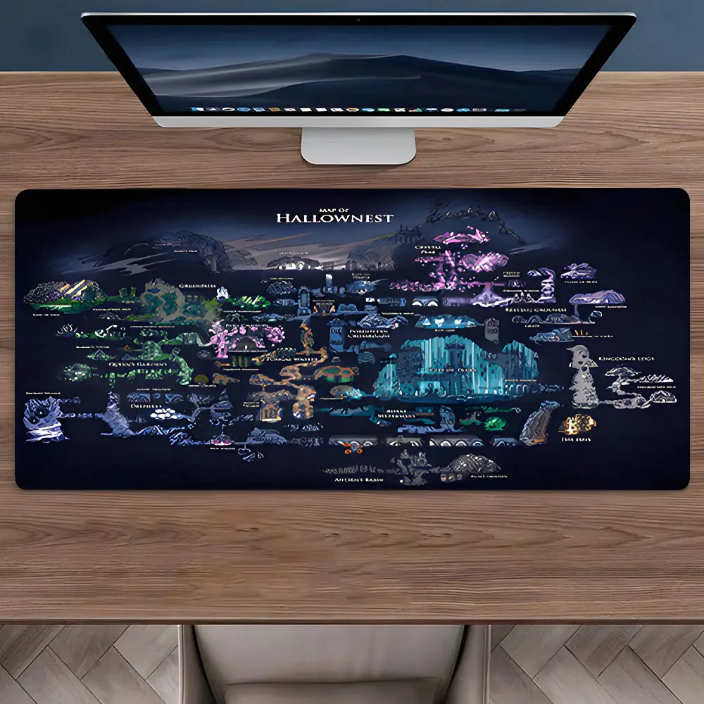 Fantasy Game Aesthetic Large Gaming Mouse Pad,Aesthetic Desktop Drotection Pad,Washable Rubber Pad Non-Slip Lock Edge Multi-Size Mouse Pad Suitable For Home Office, Desk Accessories, Desk Gadgets, Good Gift for Family and Friends