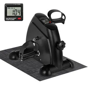 Mini Exercise Bike, Under Desk Bike Pedal Exerciser Foot Cycle Arm & Leg Pedal Exerciser with LCD Screen Displays