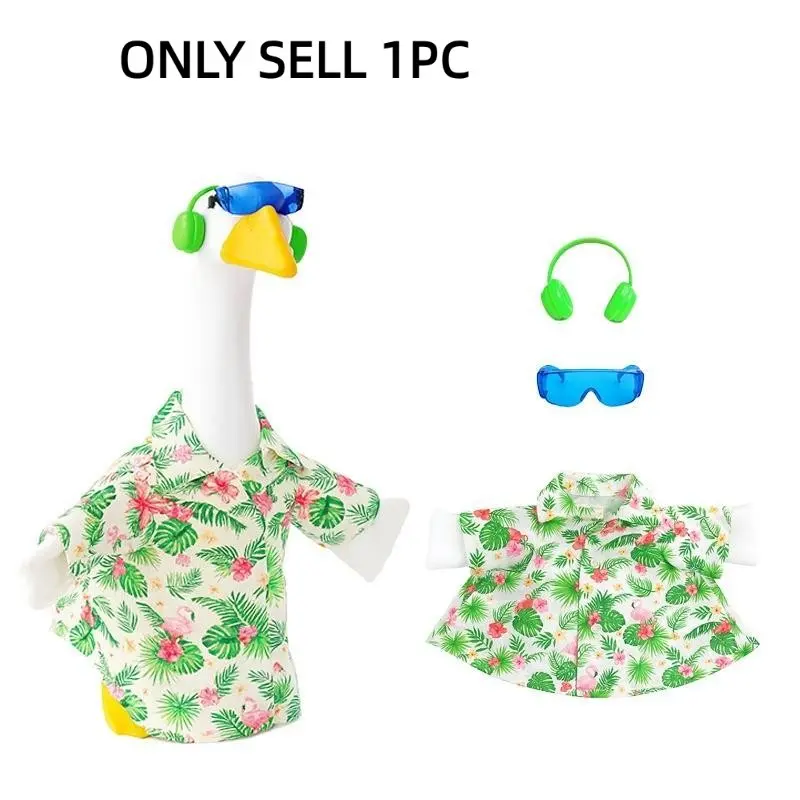 Summer Flamingo Flower Shirt Porch Decor, Beach Party Garden Decoration Outdoor, Cute Bird Costume for Yard and Patio