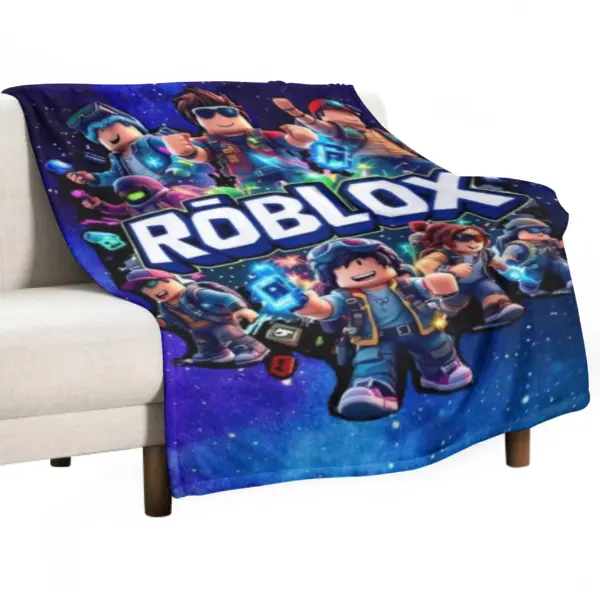 Roblox Gaming Flannel Blanket Soft Cozy Throw Blanket for Kids Adults Bed Couch Sofa Game Room Decor Gift