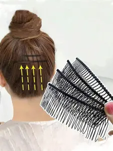 5 Piece Set 8cm Invisible Hair Clips with 20 Teeth, Casual Plain Design, All Seasons Use, Stylish Textured Design Hair Accessories , Perfect for Updos & Hairstyling, Durable & Easy to Use Accessories