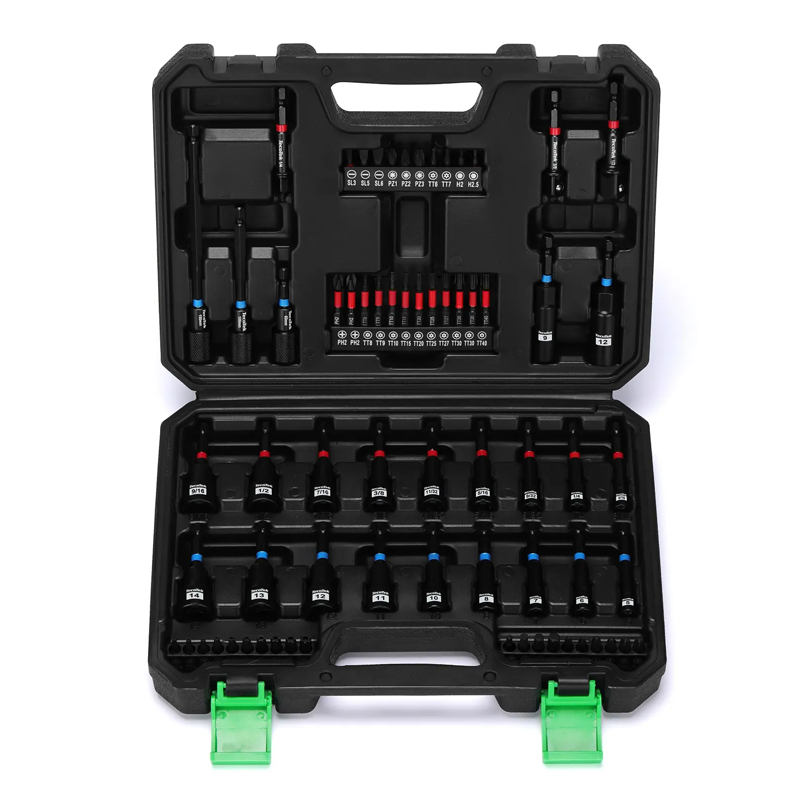 68PCS Impact Magnetic Nut Driver Set, 1/4" Impact Driver Bit Set, Metric & SAE, Socket Adapters, Screwdriver Bit, Quick-Release Extension, Wing Nut Driver#