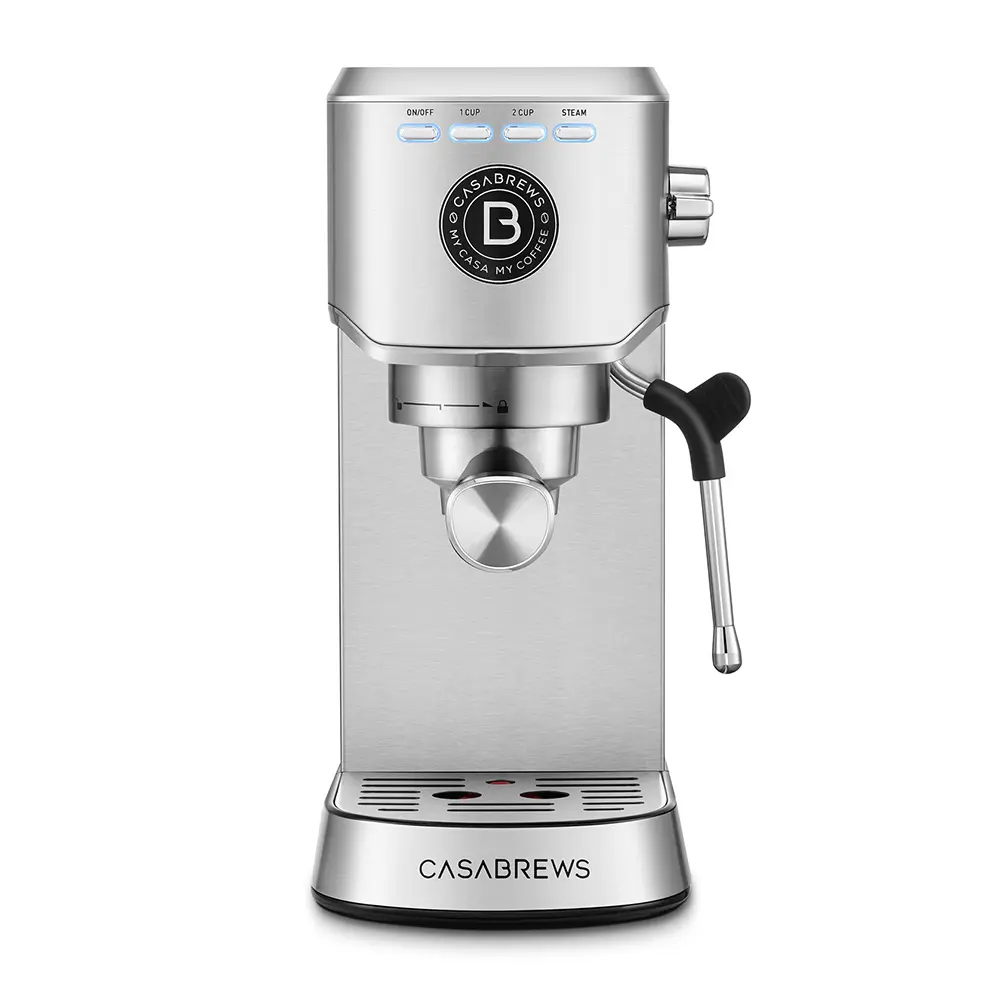 CASABREWS 5418 Basic Espresso Machine, 20-Bar Pump with PID Temperature Control, Steam Wand & Stainless Steel Design CASABREWS 5418 Basic Espresso Machine, 20-Bar Pump with PID Temperature Control, Steam Wand & Stainless Steel Design