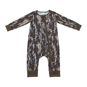 Baby Boys Clothing - Soft Camo Long-Sleeve Romper, Toddler Boys' Sleepwear for Hunting