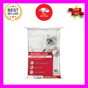 Premium Unscented Natural Clay Cat Litter – Dust-Free, 20 lb Bag