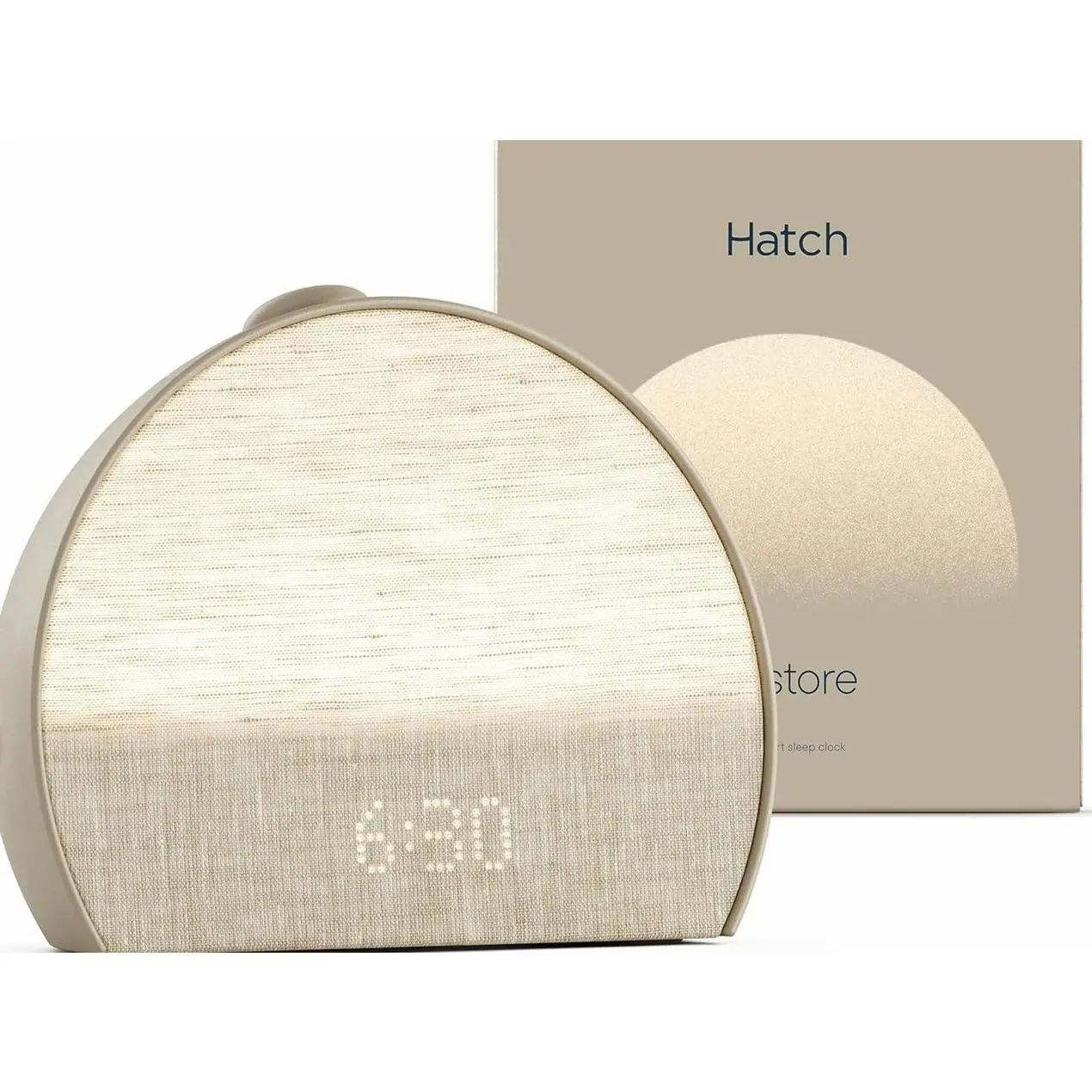 Restore 3 | Sunrise Alarm Clock, Smart Light, Sleep Audio (Greige) | White Noise Machine & Sunrise Alarm Light, 80+ Sleep Sounds, Screen-Free Bedtime Routine with Meditations via Hatch Sleep