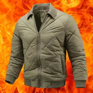Winter Men's Cotton Jacket Coat - Warm, Thick, Comfortable for Cold Weather, Perfect for Skiing, Riding, and Walking