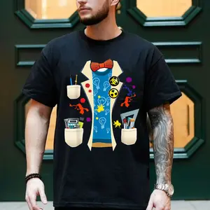 100% Cotton Halloween Mad Chemist Scientist DIY Costume Physics Science T-Shirt
