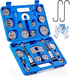 Heavy Duty Disc Brake Piston Caliper Compressor Rewind Tool Set - 24pcs
