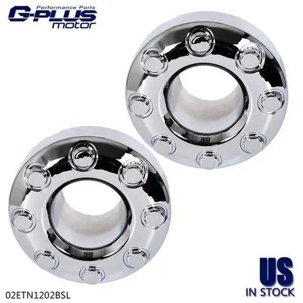 2PCS Front Wheel Chrome Center Hub Cap Fit For 05-18 Ford F350 Dually 4x4 Open G-PLUS