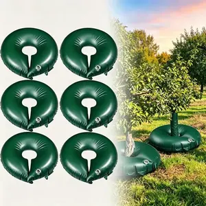 2-Pack 10-Gallon Round Hydroponic Tree Bags, PVC Drip Irrigation Bags, Universal Connector, No Power Needed, Gardening Supplies