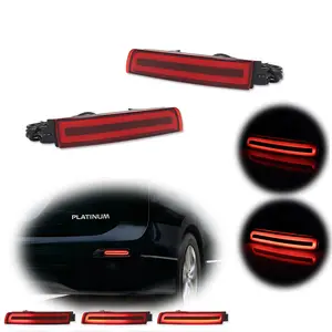 2pcs For Infiniti Juke Murano Sentra Red LED Rear Bumper Reflector Tail Brake lamps Lights,Replace OEM 265605C000, 265655C000