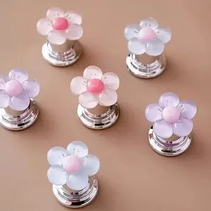 Floral Bathroom Buttons Set, /lavender Toilet Tank Switch, Easy Install Bath Decor, Durable Plastic Replacement Knob, Valentine Gift