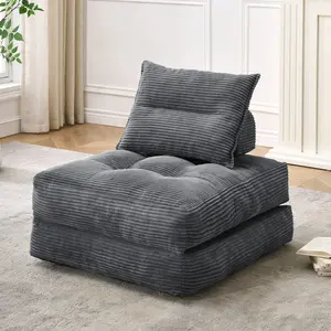 MONVANE Folding Sofa Bed, Fold Out Chair Bed with Pillow, Convertible Sleeper Chair for Living Room/Small Spaces, Foldable Lazy Sofa Bed Floor Chair, Comfy Corduroy Couch Bed