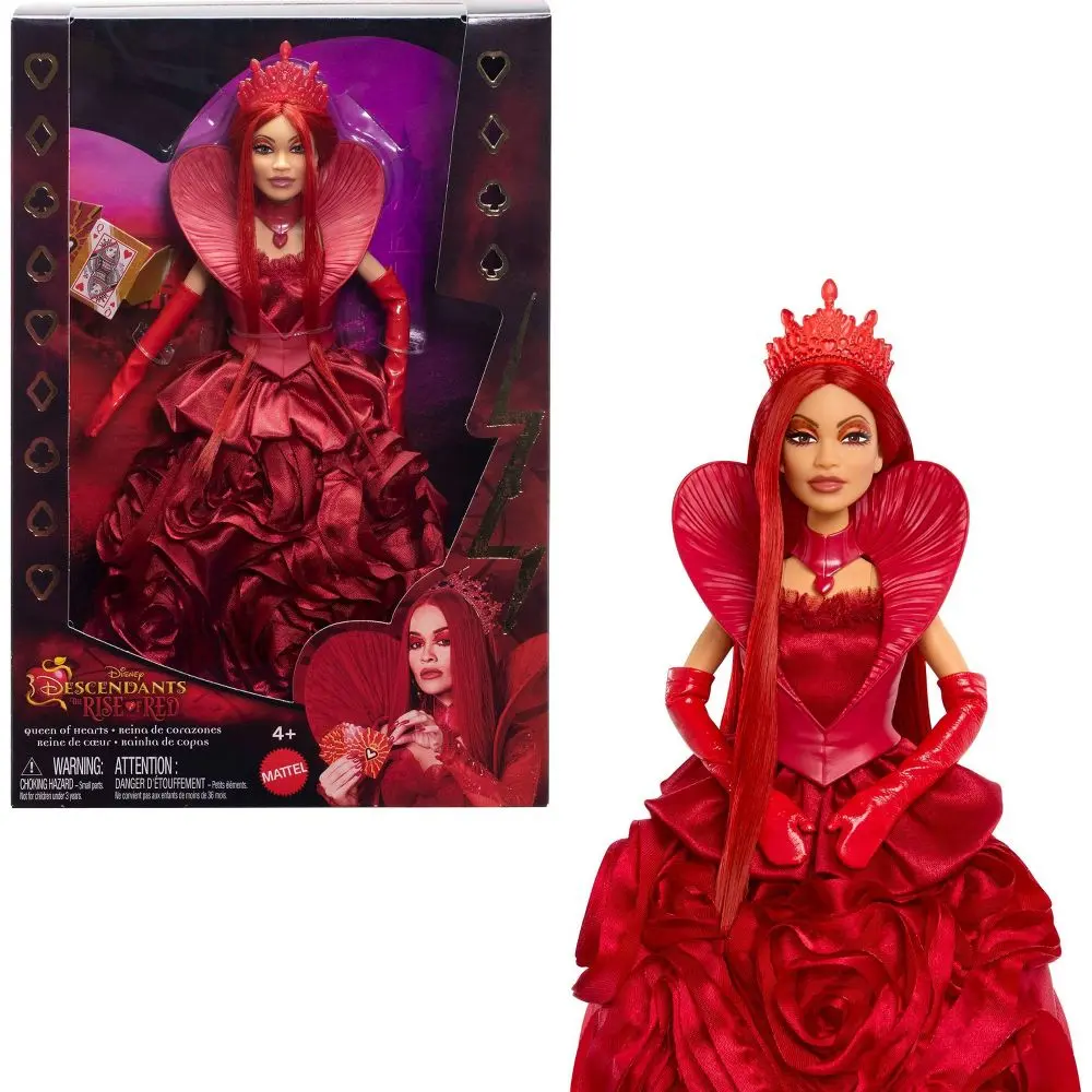 Disney Descendants: The Rise of Red – Queen of Heart Fashion Doll with Movie-Inspired Royal Rose Gown & Accessories