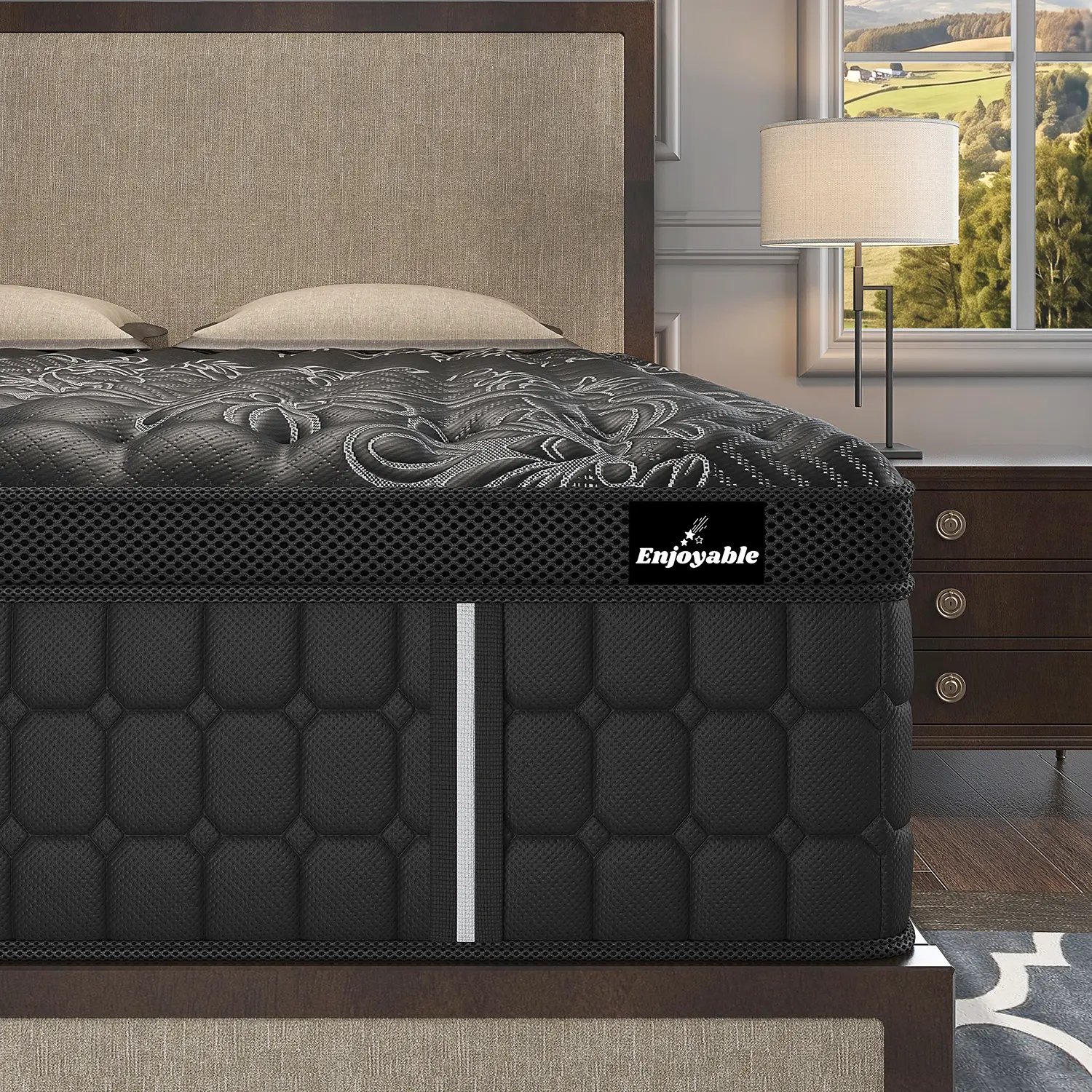 14 Inch Twin Full Queen King Memory Mattress with Independent Springs, Provides Pressure Relief, Motion Isolation and Edges Support, Medium Firmness, Breathable , 100 Trials, Spring Mattress in a box ,Gel infuse memory foam