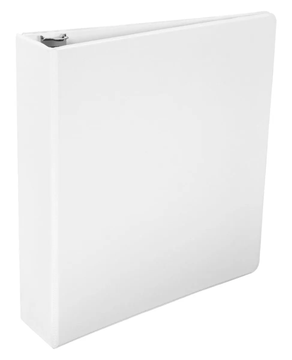 2 in. Polypropylene D-Ring Binder, White