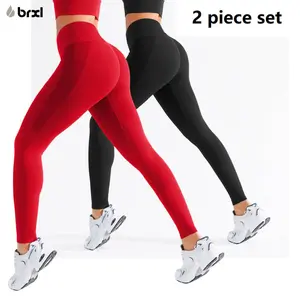 BRXL BrxlGrit 2-Piece set High-Waisted Yoga Pants for Women - Seamless Tummy Control& Butt Lifting Workout Leggings  leggings with pockets womenswear minimalist#Parati #GymWorkout #outdoorfun #warmupforholiday#tiktokmademebuyit