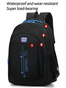 Waterproof Nylon Backpack for Students and Business Professionals, Large Capacity Durable Oxford Fabric, Laptop Compartment, Casual Travel Bag, Water Resistant Bookbag, Travel Backpacks, School Backpack Bookbag