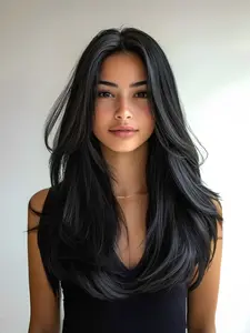 26 Inch Wig High Quality Daily Party Cosplay Suitable for All Face Shapes Versatile Beautiful and Attractive Synthetic Material Wigs Synthetic Hair Wig Straight Synthetic Wig
