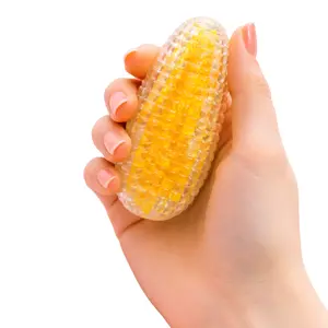 Cute Corn Squishy Fidget Toy Crunchy Bead Filled Stress Ball Satisfying Sensory Squeeze Toy