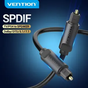 Vention Digital Optical Audio Cable Toslink SPDIF Coaxial Cable 1m 2m 3m 5m for Amplifiers Blu-ray Xbox 360 PS4 Soundbar Audio Cable For Tv Audio Cable For Speaker Fiber Cable