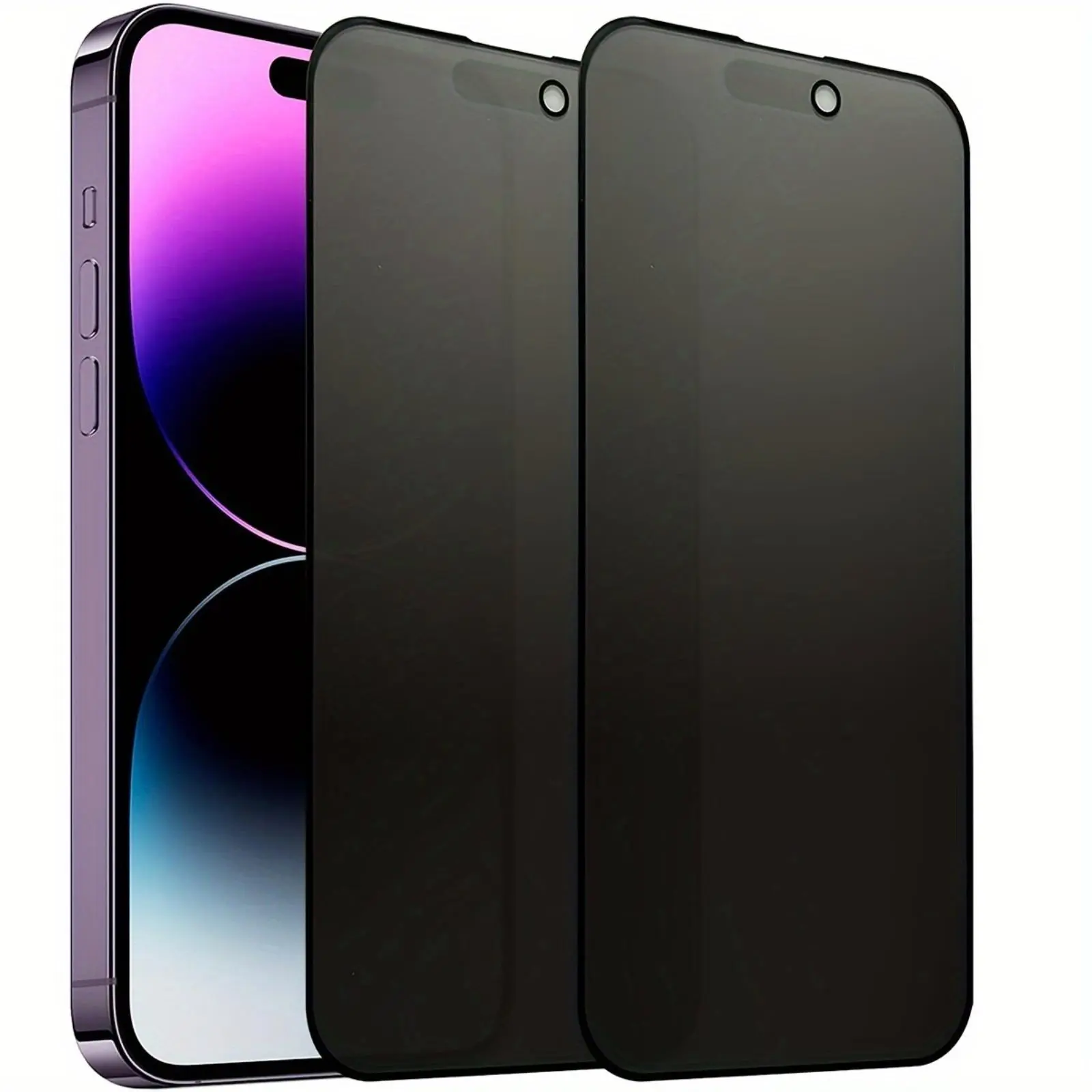 Privacy Screen Protector Film Set, Anti-Glare, Eye-Protection, Protective, Scratch-Resistant Tempered Glass Smartphone Cellphone Accessories for iPhone 17/16/15/13/12/11 Pro Max Installation