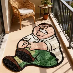 Cartoon character rug, Griffin Foot Pain Abstract Rug, soft and comfortable plush indoor rug, fun irregular rug, suitable for living room, bedroom, dressing room, game room, leisure area, gift for friends.