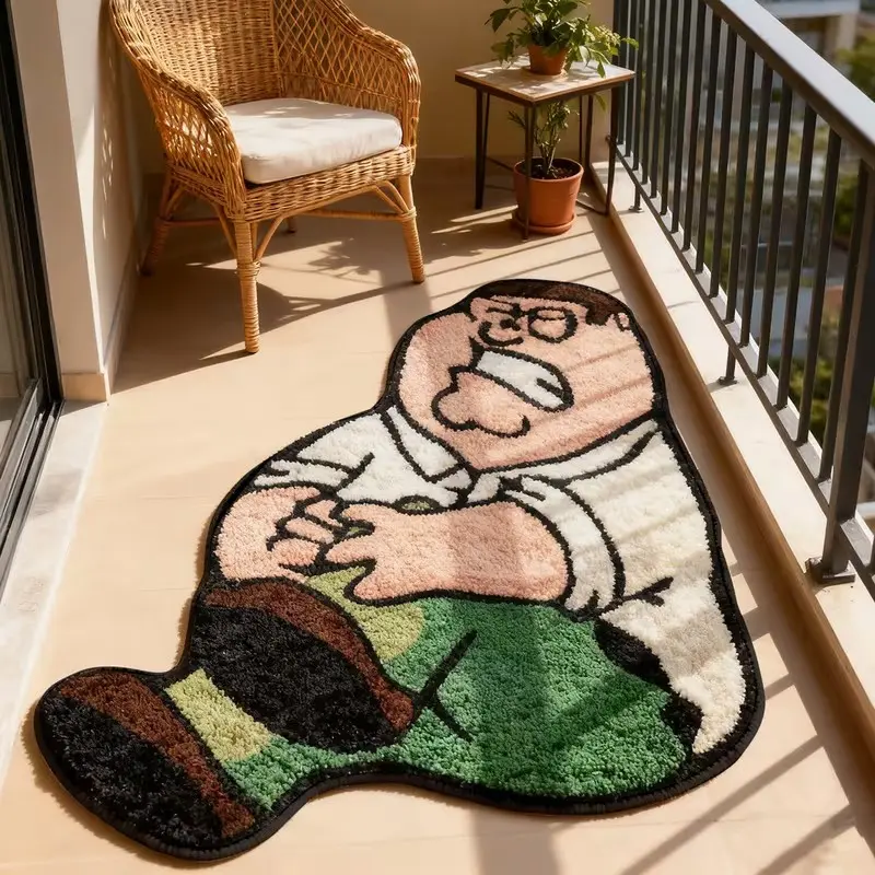 Cartoon character rug, Griffin Foot Pain Abstract Rug, soft and comfortable plush indoor rug, Decorative Rug, fun irregular rug, suitable for living room, bedroom, dressing room, game room, leisure area, gift for friends.