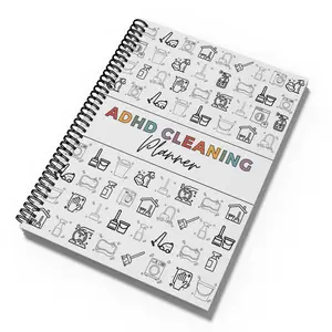 A5 Spiral Bound Cleaning Planner, 1 Count Weekly & Monthly & Yearly Cleaning Checklist, Family Chore Chart, Household Cleaning Schedule Book, Planner Notebook