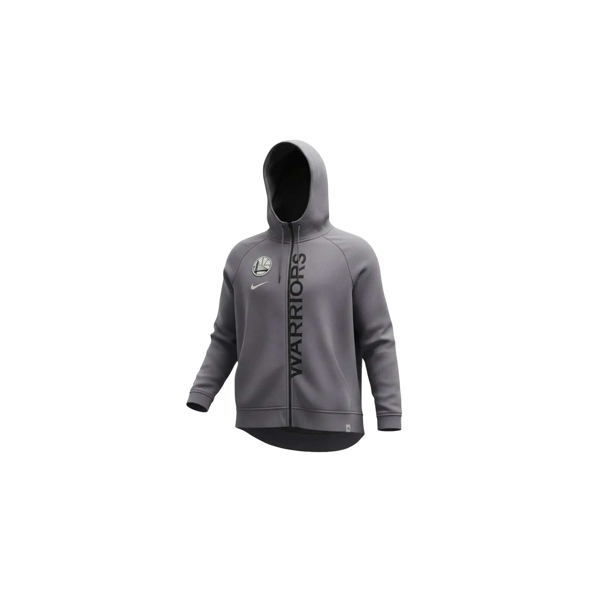 NBA Golden State Warriors Hoodie Full Zipper WMNS "Gray" 862220 036