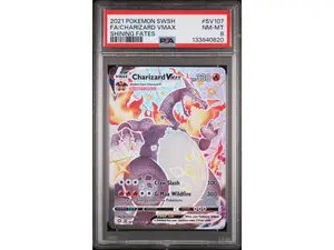 2021 Pokemon Sword and Shield Shining Fates Charizard Vmax #SV107 PSA 8
