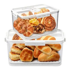 ONESHOW Multi-Bread Storage Container With Date Dial,Ideal For Whole  Wheat,Cozy Home Scene With Checkered Tablecloth,Golden Tableware,Mother's Day Gifts