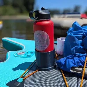 Nordic3D Large Size PETG Thread Mounted Paddle Board Cup Holder Safe Secure Water Bottle Holder 3D Printed USA Made for Adults 32-40 oz Hydroflask Stable Detachable