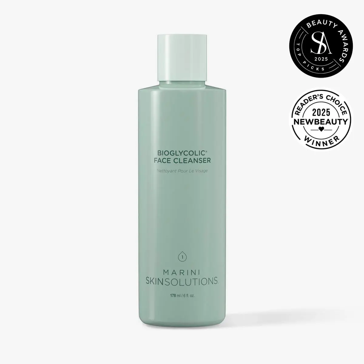 Marini SkinSolutions Glycolic Resurfacing Cleanser | Daily AHA Exfoliating Face Wash for Smooth, Clear & Radiant Skin