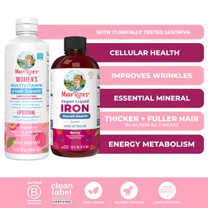 MaryRuth's Women's Daily Health + Iron Bundle - Women's Multivitamin + Hair Growth Liposomal & Liquid Iron