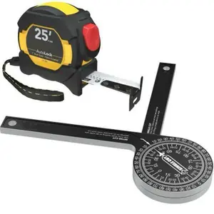 7-Inch Black Aluminum Angle Finder | The Ultimate Miter Saw Protractor with Laser Guide | Save Time on Perfect Crown Molding Cuts
