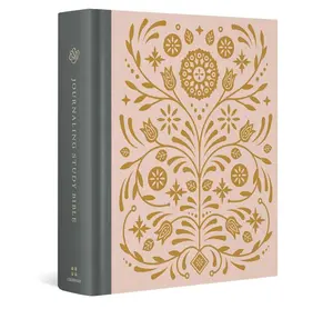 ESV Journaling Study Bible (Cloth over Board, Blush/Ochre Floral Design) – Holy Bible, English Standard Version Hardcover with Notes, Character Profiles, Large Margins, Maps & Illustrations, Observations (Published May 11, 2023)