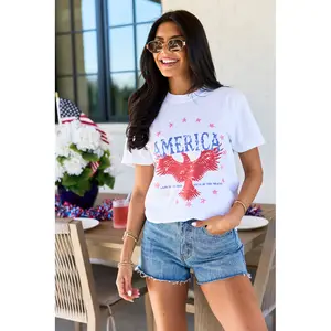 America Eagle White Graphic Tee SALE