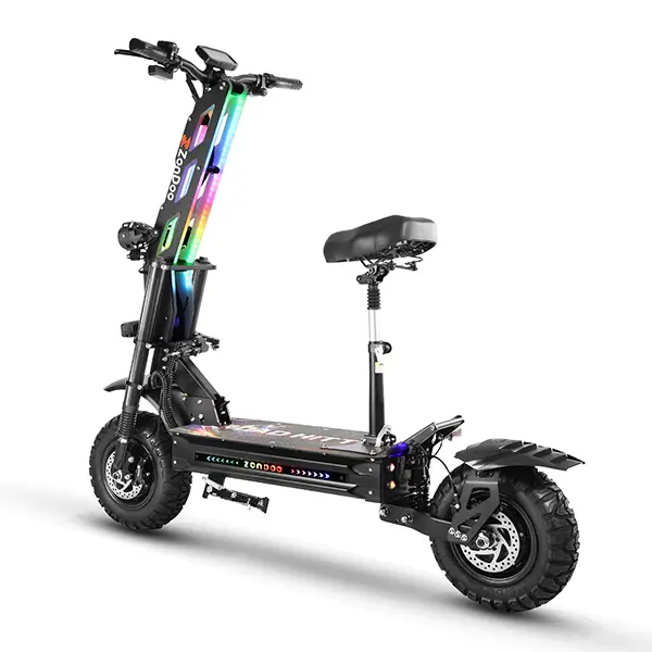 RoadHitter Dual motor 10000W Adult portable Foldable Off-Road High Speed electric scooter , 72V 40Ah Battery, 70-80 mi Range, 68 mph Top Speed, 13in All-Terrain Tires, NFC Unlock, LED Lights, UL227 Certified for Commute, Off Road Scooter