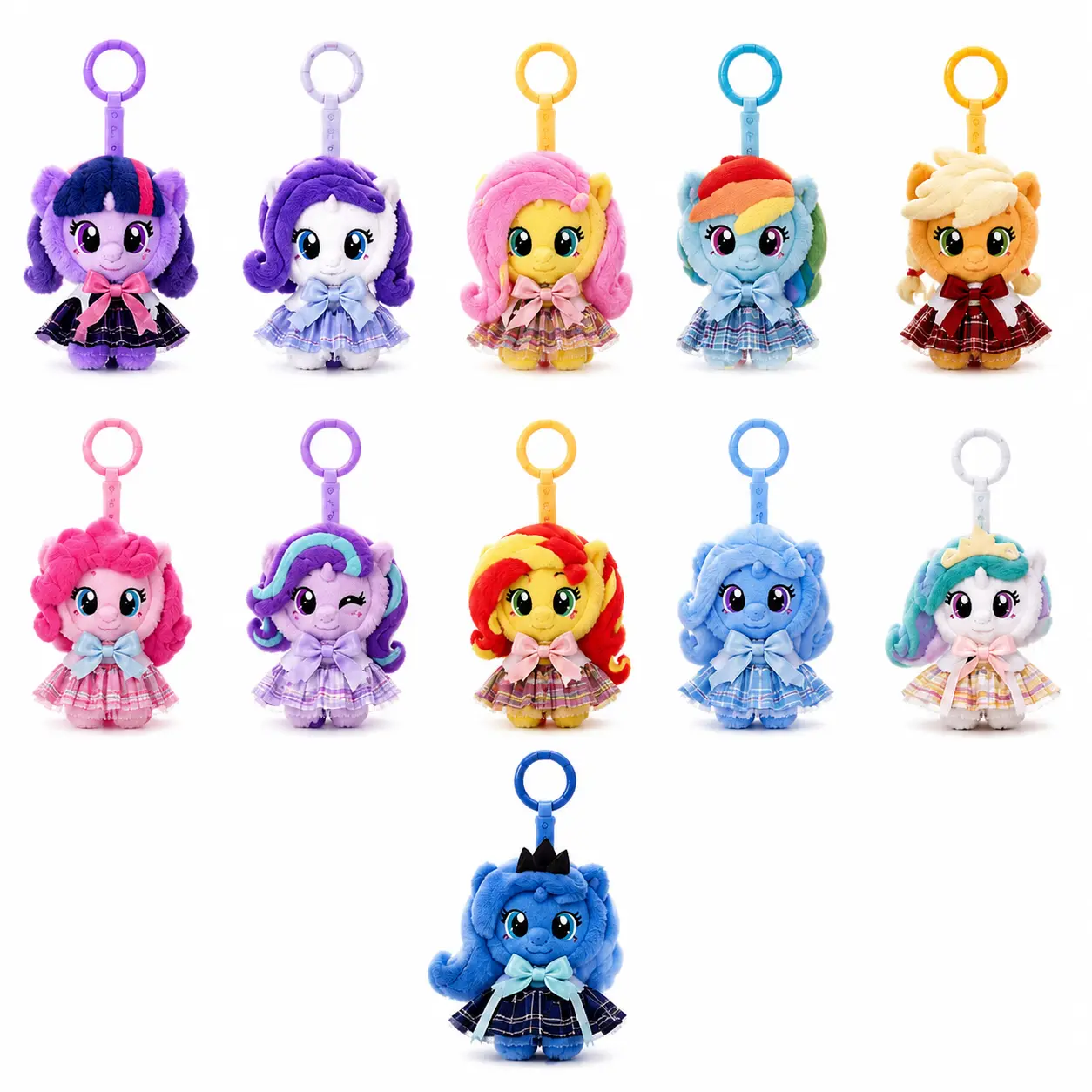 My Little Pony Magic Garden Series Vinyl-Plush Pendant Blind Box, Floral Whimsical Charm, Plush Fabric & Glossy Vinyl Random Pick, Bag Charms for Handbags Small Accessory, 9 + 2 Hidden Designs Single Box, Back to School Haul Whimsical Accessories